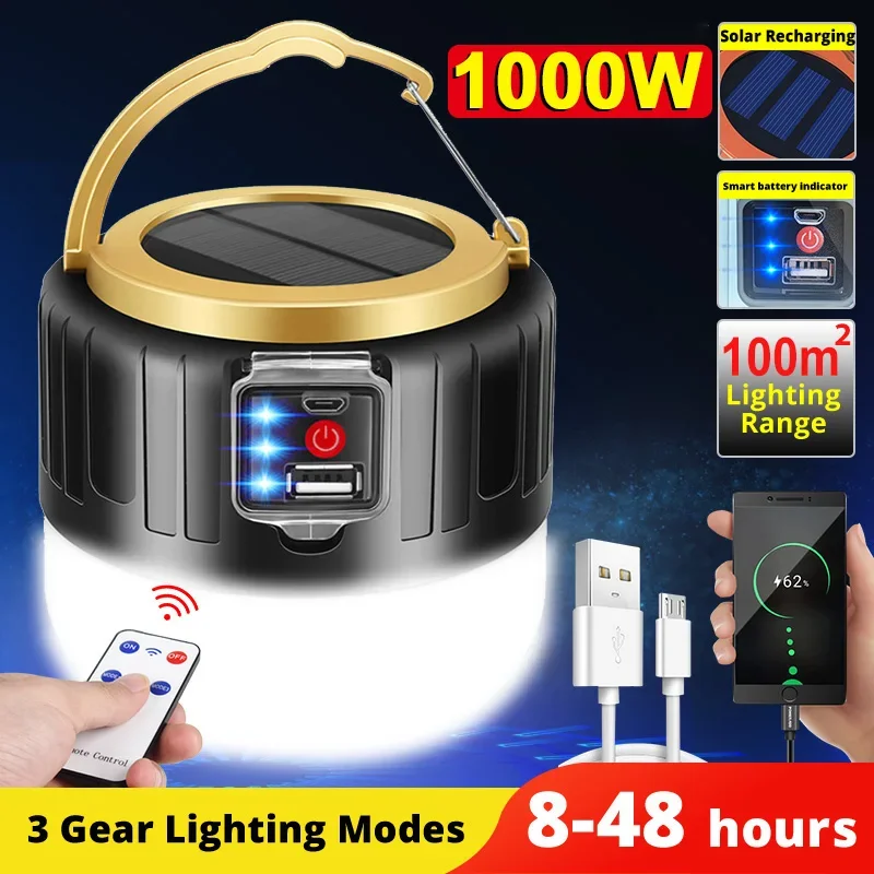 Renewable Energy Sources - LED Solar Camping Licht Power Bank