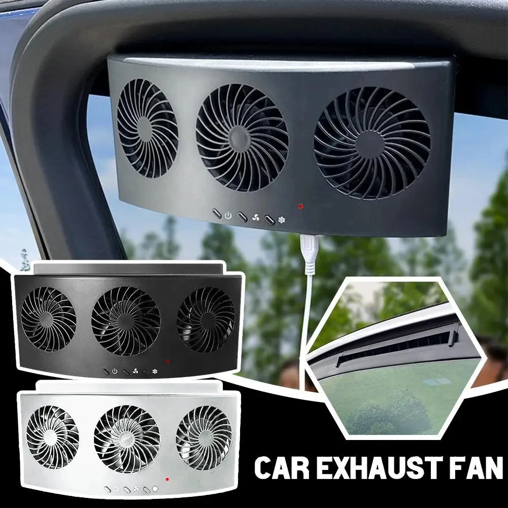 Renewable Energy Fan - Auto-Abluftventilator, USB wiederaufladbar/Solarluftzirkulation, Kühlung und Wärmeableitung,