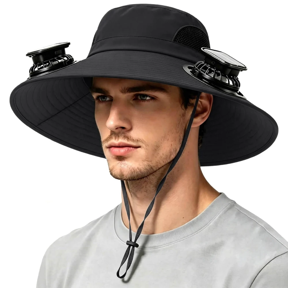 Renewable Energy Fan - Herren Schnelltrocknender Bucket Hat in Übergröße