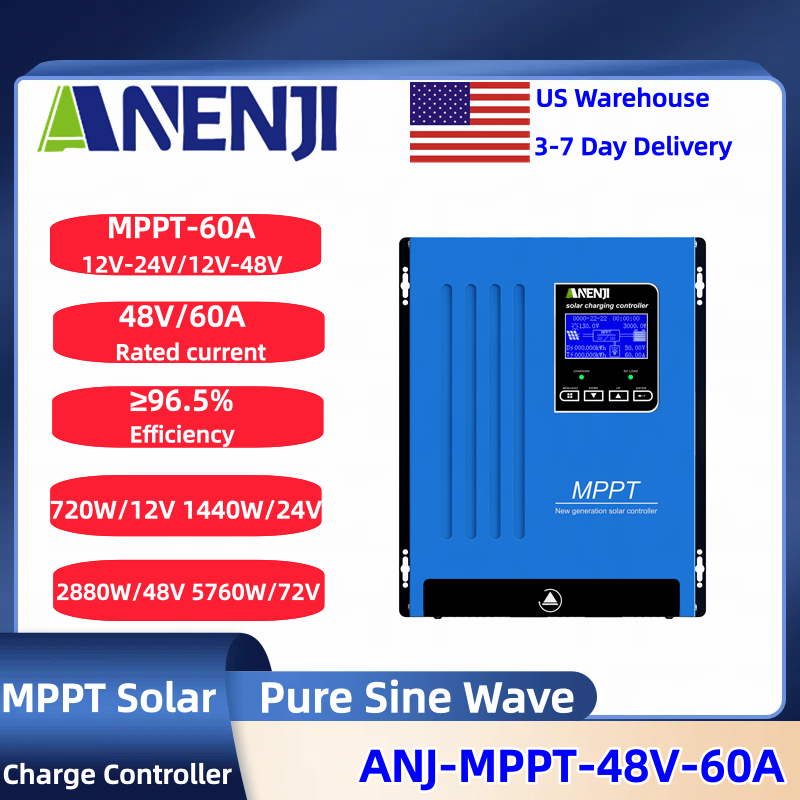 Renewable Energy Systems - ANENJI MPPT 100A 80A 60A Solar-Laderegler