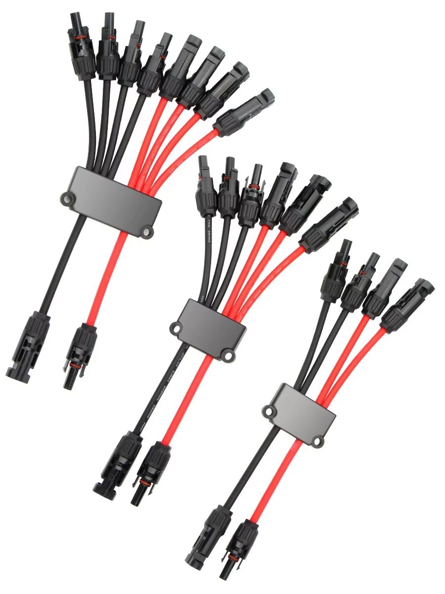 Renewable Energy Systems - 2 bis 4/6/8 Y-Verzweigungs-Solarstecker für Solarmodule,