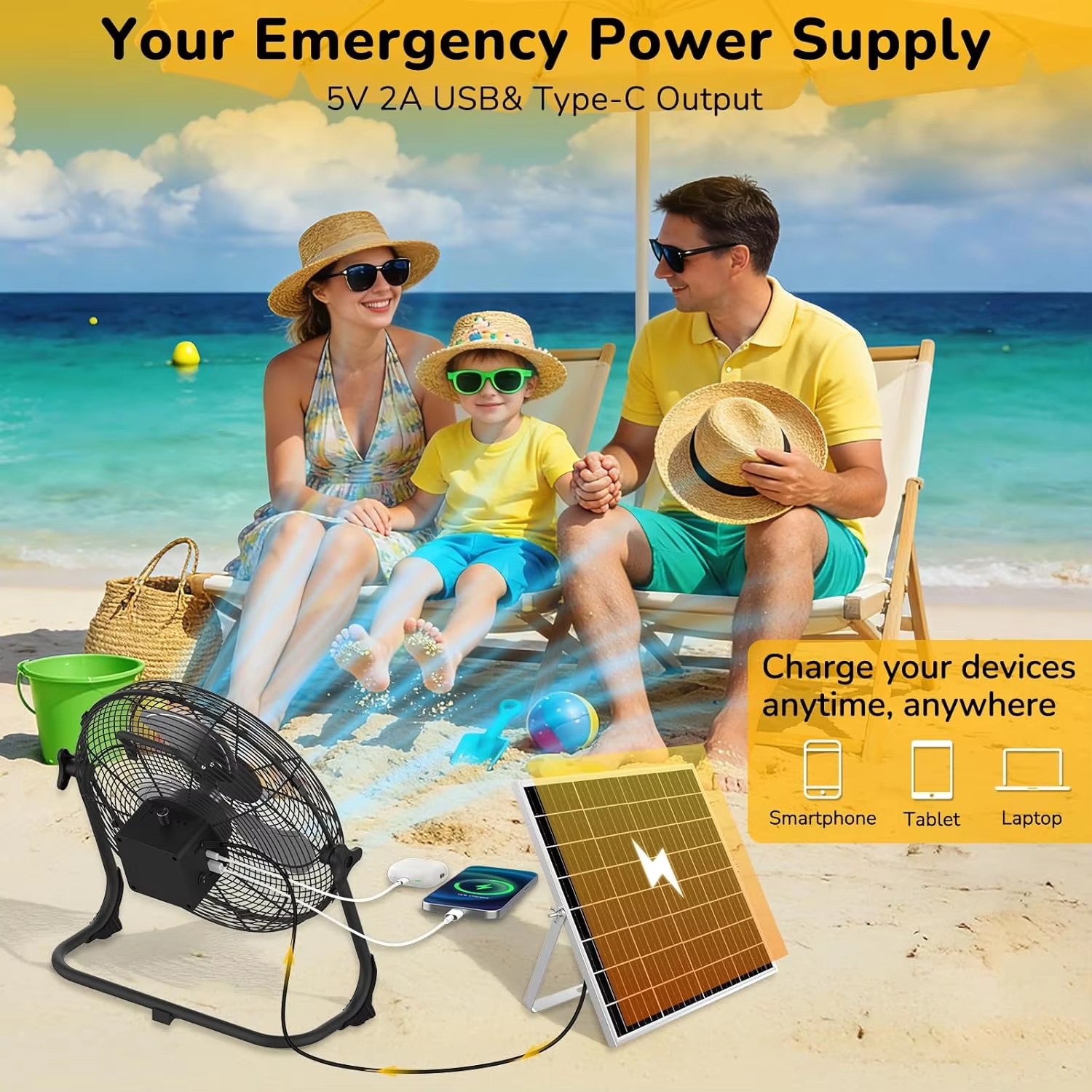 12-Zoll Tragbarer Solar-Standv – Renewable Energy Fan Bewertung und Preis